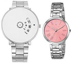 indicare White dial Professional Metal Watch with Girl Watch Couple Watch