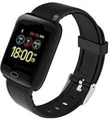 Infinizy 1+1 Year Warranty Smart Watch 1.3 inch Full Touch Men Women Fitness Tracker Blood Pressure Heart Rate Monitor Lite Waterproof Exercise Smartwatch for All Boys & Girls Black