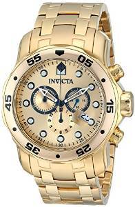 Invicta Pro Diver Analog Gold Dial Men's Watch 74
