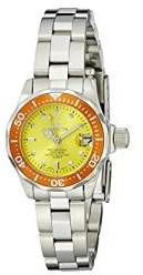 Invicta Pro Diver Analog Yellow Dial Women's Watch 14097