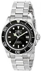 Invicta Pro Diver Unisex Wrist Watch Stainless Steel Quartz Black Dial 9307