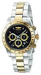 Invicta Speedway Unisex Wrist Watch Stainless Steel Quartz Black Dial 9224