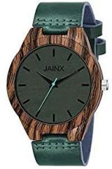 JAINX Wooden Round Dial Analogue Watch for Unisex