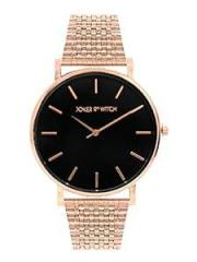Joker & Witch Nebula Stainless Steel Black Big Dial Rose gold Band Analog Watch for Women | Pack of 2