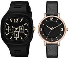 K Vajir Stylish Couple Watch Combo Analogue Unisex Watch Birthday Gift for New Couple Combo Pack of 2