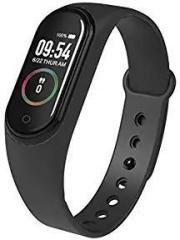 KDENTERPRISE AM 4 Smart Band Bluetooth Waterproof Heart Rate Monitor Smart Screen Bracelet Fitness Tracker Free Size, Black Pack of 1