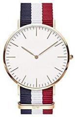 KR FASHION Casual Analog White Dial Unisex's Fabric Watch KR_F_E1540