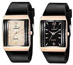 Lamkei Stylish Latest Combo Set of 2 Unisex Watches for Women & Men LMC 009