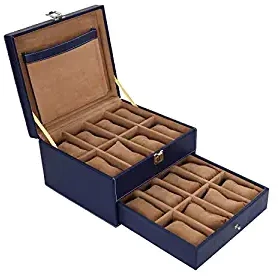 PU Leather Designer Watch Box Watch Case for Men Watches Storage Box for 16 Watches Watch Box Watch case Watch Box for Men