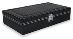 LEDO Unisex Watch Box Organizer Holder Case In 12 Slots of watches In Black and Gray