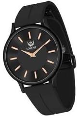 LORENZ Slim Case Analog Watch with Black Silicone Magnetic Adjustable Strap Watch for Men & Women