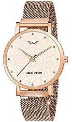 LOUIS DEVIN Louis DevinLD RG141 RG Rose Gold Metal Mesh Chain Analog Wrist Watch for Women