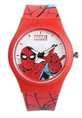 Marvel Wrist Watch Spider Man Red Avenger Super Hero Round Analogue Wrist Watch Multicolor Birthday Gift for Boys, Age 3 to 12 Years