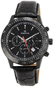 Maxima Chronograph Black Dial Men's Watch 25953LMGB