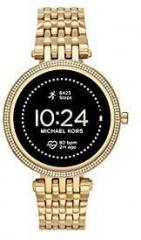 Michael Kors Gen 5E 43 mm, Gold Darci stainless steel Touchscreen Women's Smartwatch with Speaker, Heart Rate, GPS, Music storage and Smartphone Notifications MKT5127