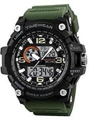 Military Series Analog Digital Silicone Strap Watch for Men
