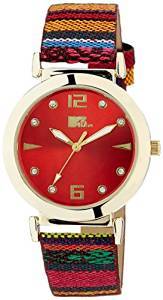 MTV Analog Red Dial Women's Watch G7008RE