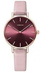 NIBOSI Women's Watches Leather Strap Analogue Simple Style Ladies Fashion Watches Waterproof Watch for Wife Miss Women Birthday Gift