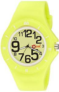 Oink Analog Yellow Dial Unisex's Watch O1YLW
