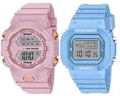 ON TIME OCTUS Digital Boy's and Girl's Watch Pack of 2 DIGI 07 08 VAR 5 Grey Dial Multicolour Strap