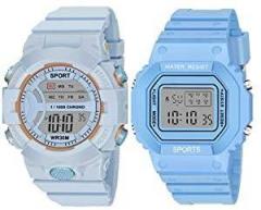 ON TIME OCTUS Digital Boy's and Girl's Watch Pack of 2 DIGI 07 08 VAR Grey Dial Multicolour Strap