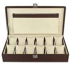 PANKATI Watch Storage Boxes with Pocket Space/Watch Organizer Box 12 Slots Ideal for Diwali Gifting