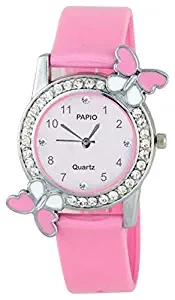 Analogue White Dial Pink Color Girl's Watch DG_BF_Pink