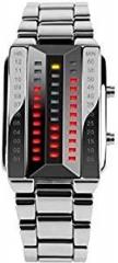 Pappi Boss Pappi Haunt Metallic LED Digital Silver Dial Unisex Watch