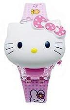 Pink Hello Kitty Digital Glowing Watch for Girls