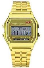 Premium Brand Digital Gold Vintage Square Dial Unisex WR70ist Watch for Men Women Pack of 1 WR70 GOLD