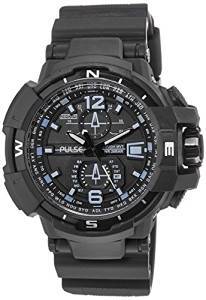 Pulse Analog Black Dial Men's Watch PL0504