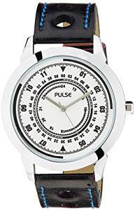 Pulse Analog White Dial Men's Watch PL0601