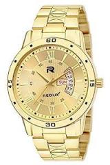 REDUX Analog Men's Watch Gold Dial Colored Strap