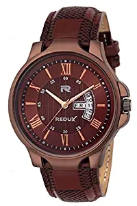 Redux Analogue Date & Time Men's & Boy's Watch Brown