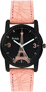 Analog Eiffel Tower Black Dial Watches for Girls & Women RE L064PT