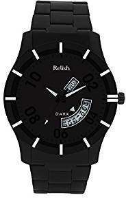 Relish Day and Date Black Analog Mens and Boys Watch Black03