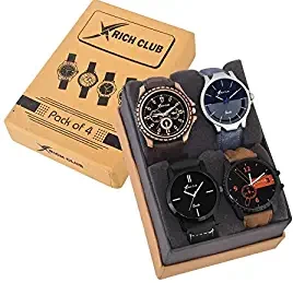 Pack of 4 Multicolour Analog Analog Watch for Men and Boys