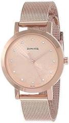 Rose Gold Dial Analog Watch for Women NR8174WM02