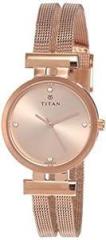 Rose Gold Dial Analog Watch For Women NR9942WM01