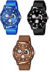RPS FASHION WITH DEVICE OF R Analogue Multicolor Dial Men's & Girls Watches Combo Pack of 3