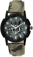 RPS FASHION WITH DEVICE OF R Quartz Movement Analogue Display Multicoloured Dial Men's Watch Green Dial Green Colored Strap Army