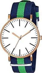 RUSTET Analogue Unisex Watch White Dial Multi Colored Strap