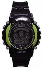 S S TRADERS S S Trader Unisex Plastic Sporty Green Digital Water Proof Watch with Days & Date Good Gifting Watch