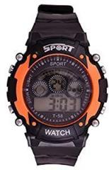S S TRADERS SS Digital Unisex Child Watch Multicoloured Dial Black Colored Strap