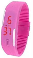 S S TRADERS SS Unisex Digital LED Watch Bracelet with adjustable band Pink
