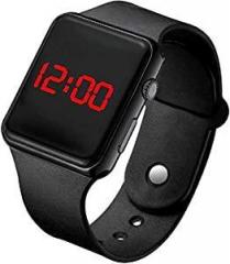 Satva The Brand Full Black LED Display Smart Watch Look LED Silicone Strap Wrist Watch for Men Boys Girls Women