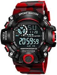 SELLORIA Digital Sports Multi Functional Black Dial Watch for Mens Boys Kids