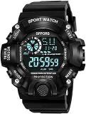SELLORIA Digital Watch Shockproof Multi Functional Automatic Black Color Strap Waterproof Digital Sports Watch for Mens Kids Watch for Boys, Men Pack of 1, Water Resistance