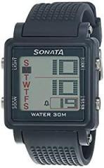 SF Sporty Digital Grey Dial Men's Watch NL77043PP02