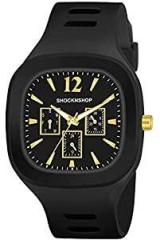 Shocknshop Analog Square Dial Stylish Silicone Strap Unisex Watch for Mens and Women W05